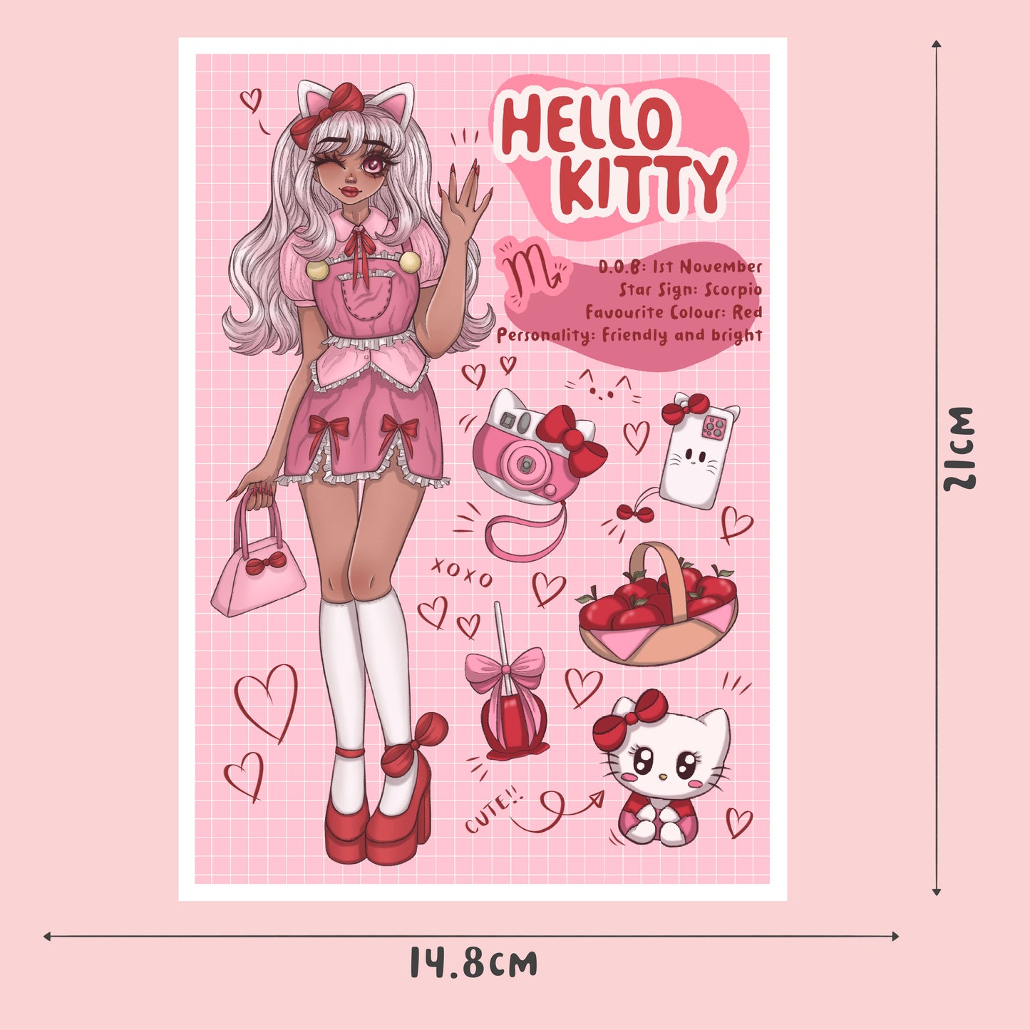 Hello Kitty - Sanrio Girls - A5 Print