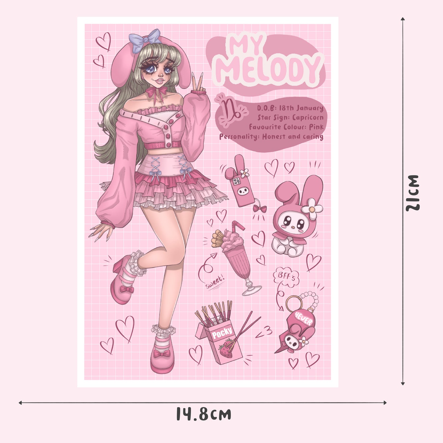 My Melody - Sanrio Girls - A5 Print