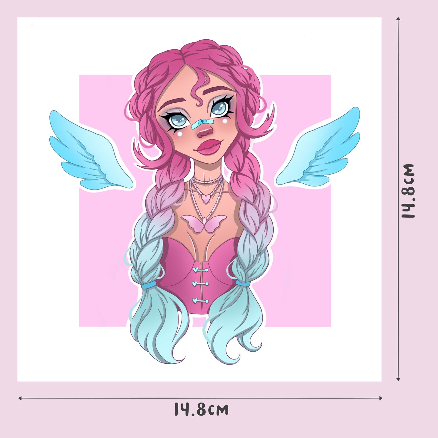 Bubblegum Angel - Square Print