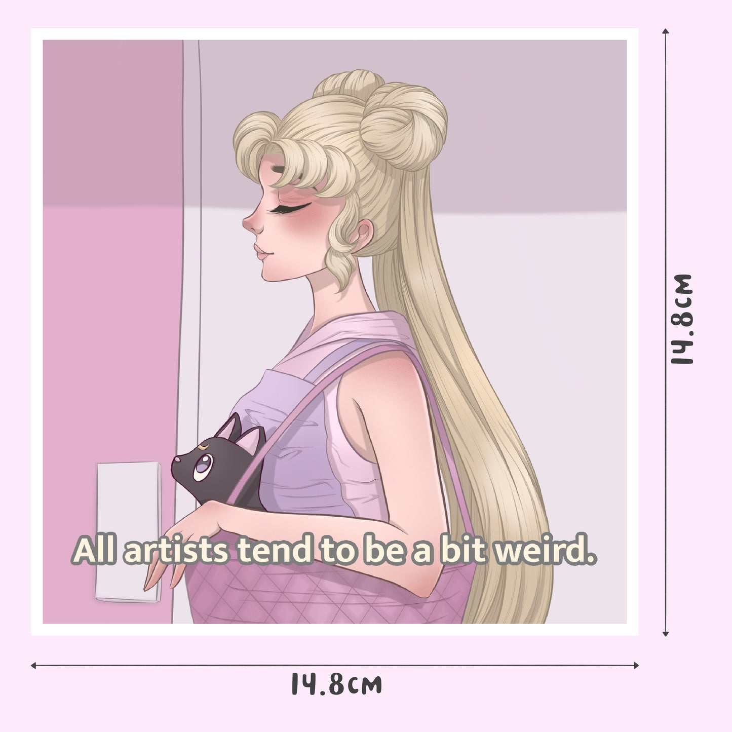 "All artists tend to be a bit weird" - Sailor Moon - Square Print