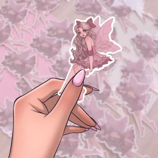 Rose Quartz Fairy - Crystal Fairies - Sticker