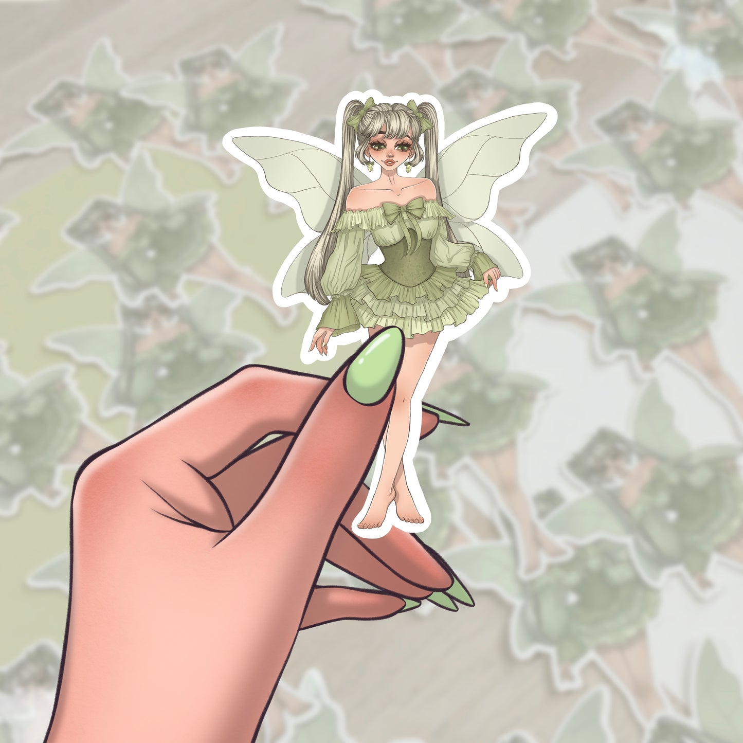 Peridot Fairy - Crystal Fairies - Sticker