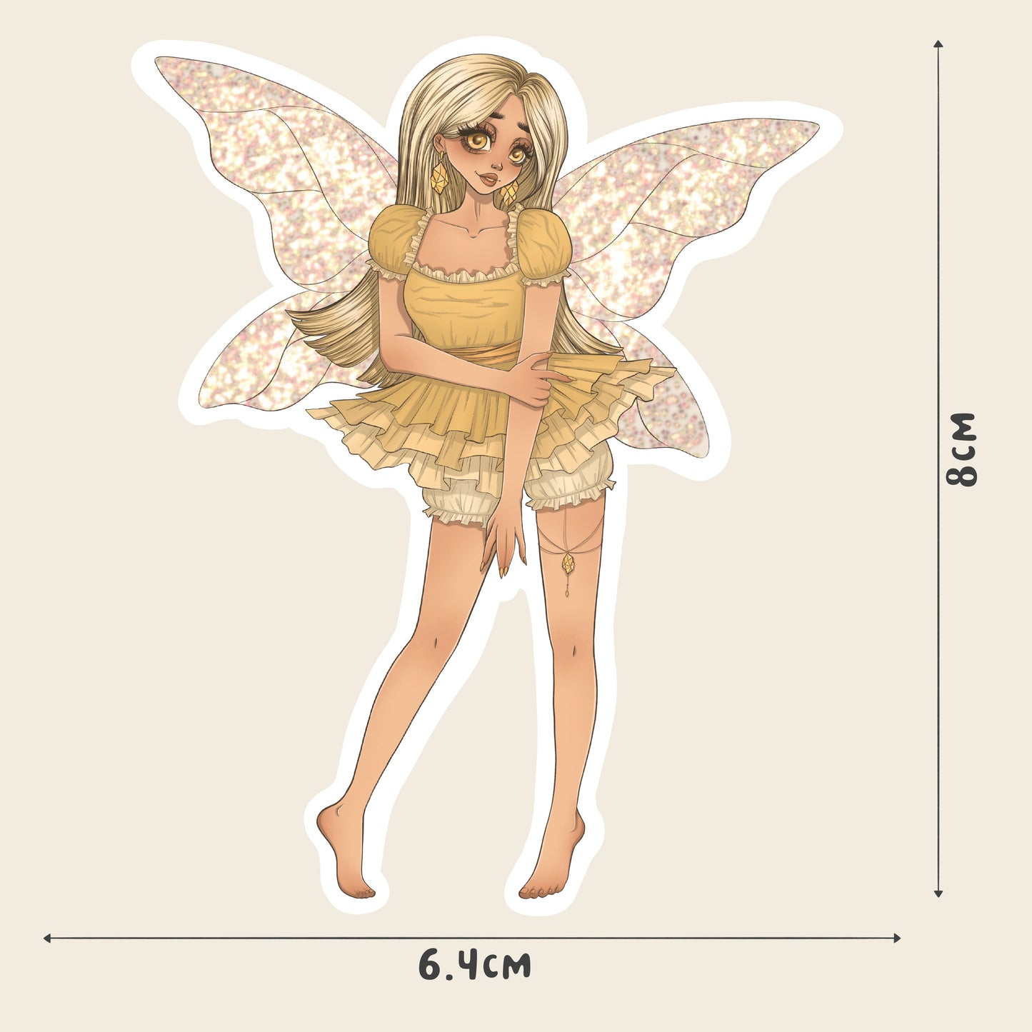 Citrine Fairy - Pixie Dust - Crystal Fairies - Sticker