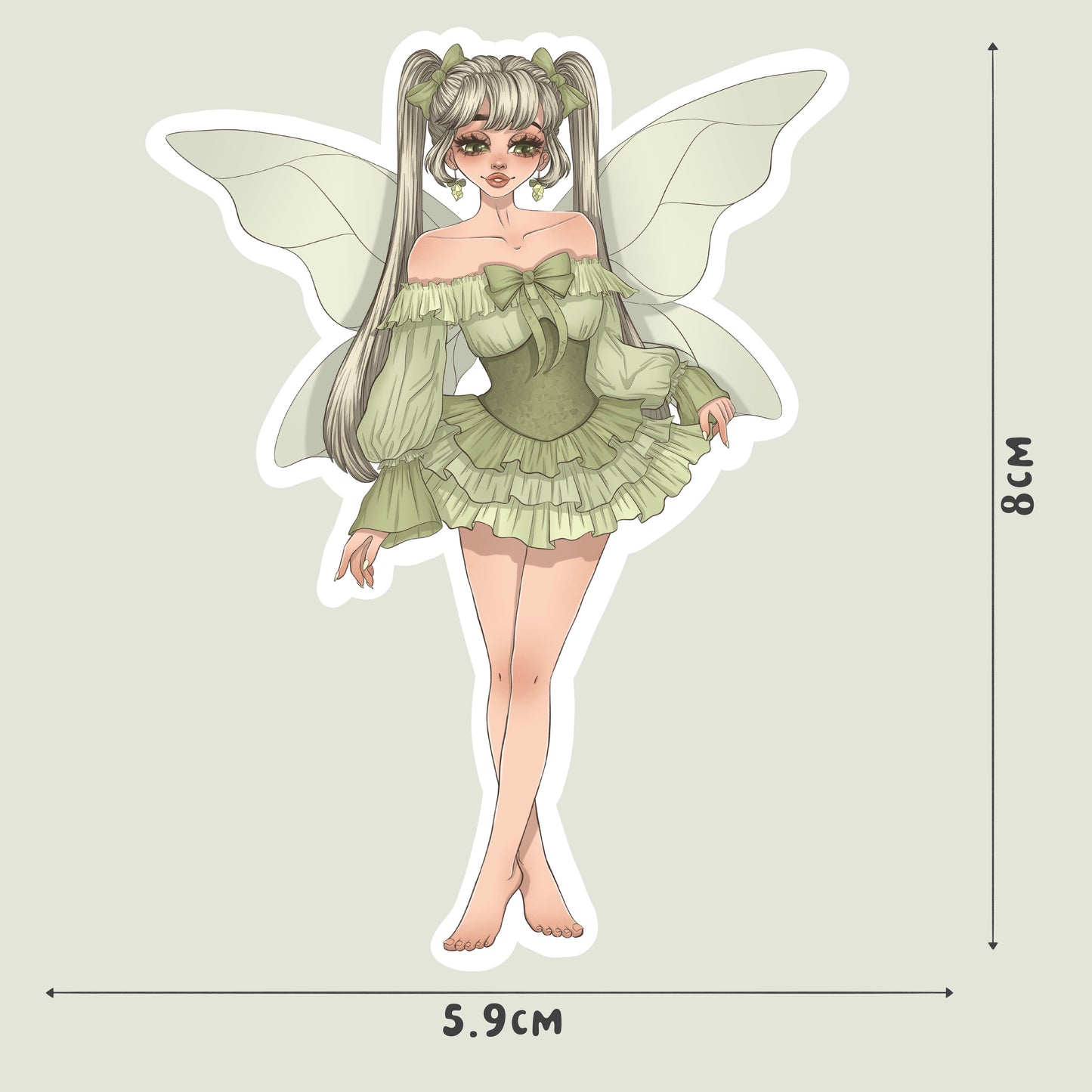 Peridot Fairy - Crystal Fairies - Sticker