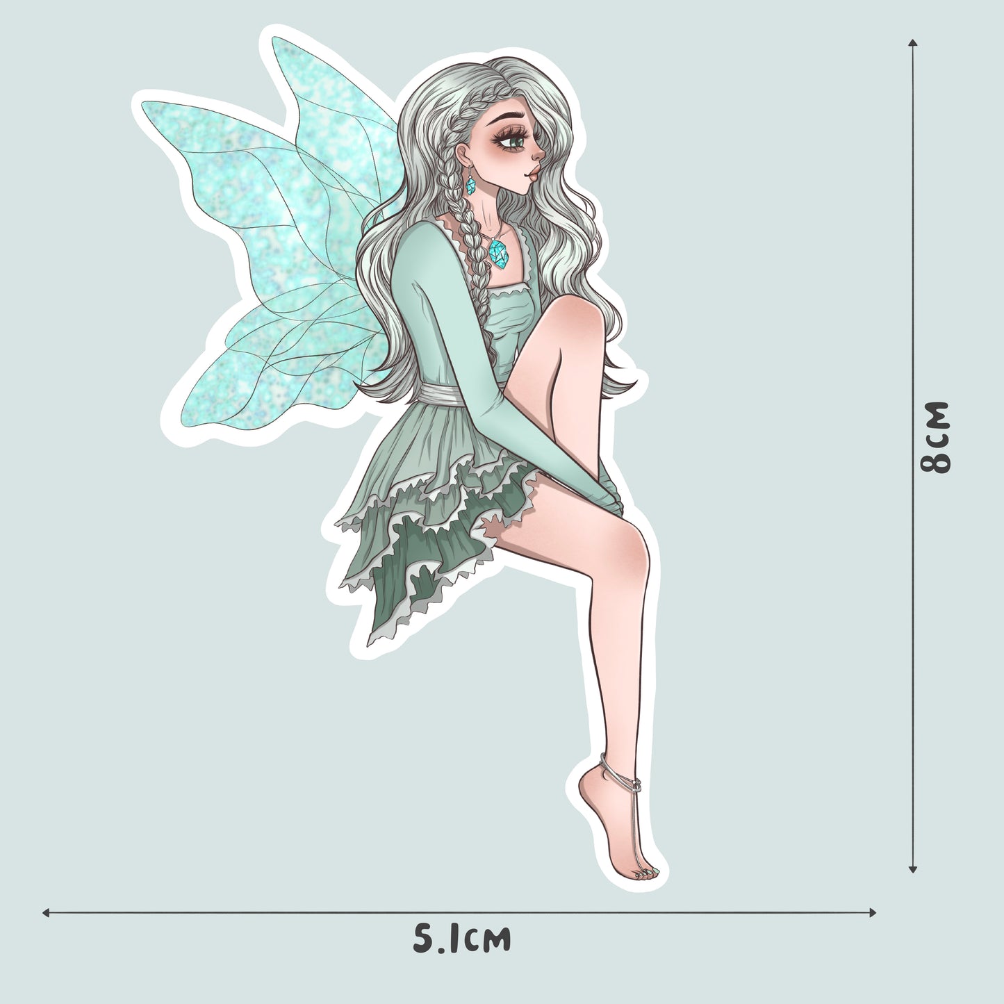 Aquamarine Fairy - Pixie Dust - Crystal Fairies - Sticker