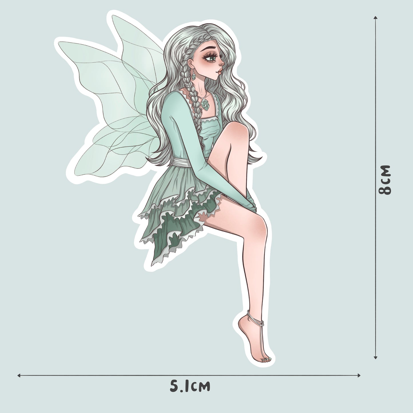 Aquamarine Fairy - Crystal Fairies - Sticker