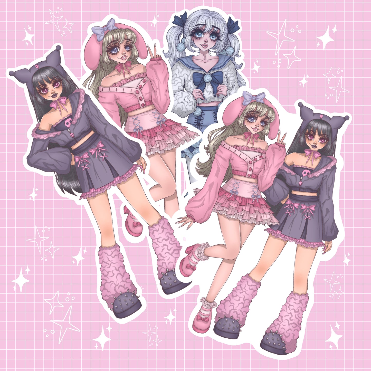 Kuromi - Sanrio Girls - Sticker