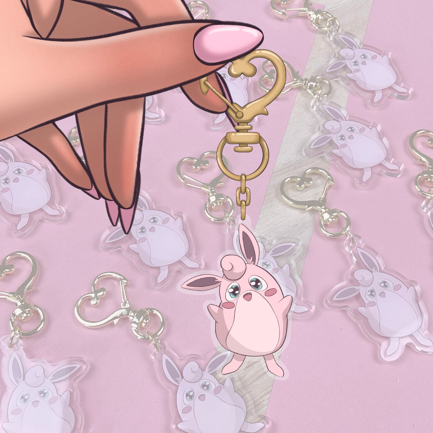 Wigglytuff - Pokemon Trainer - Keyring