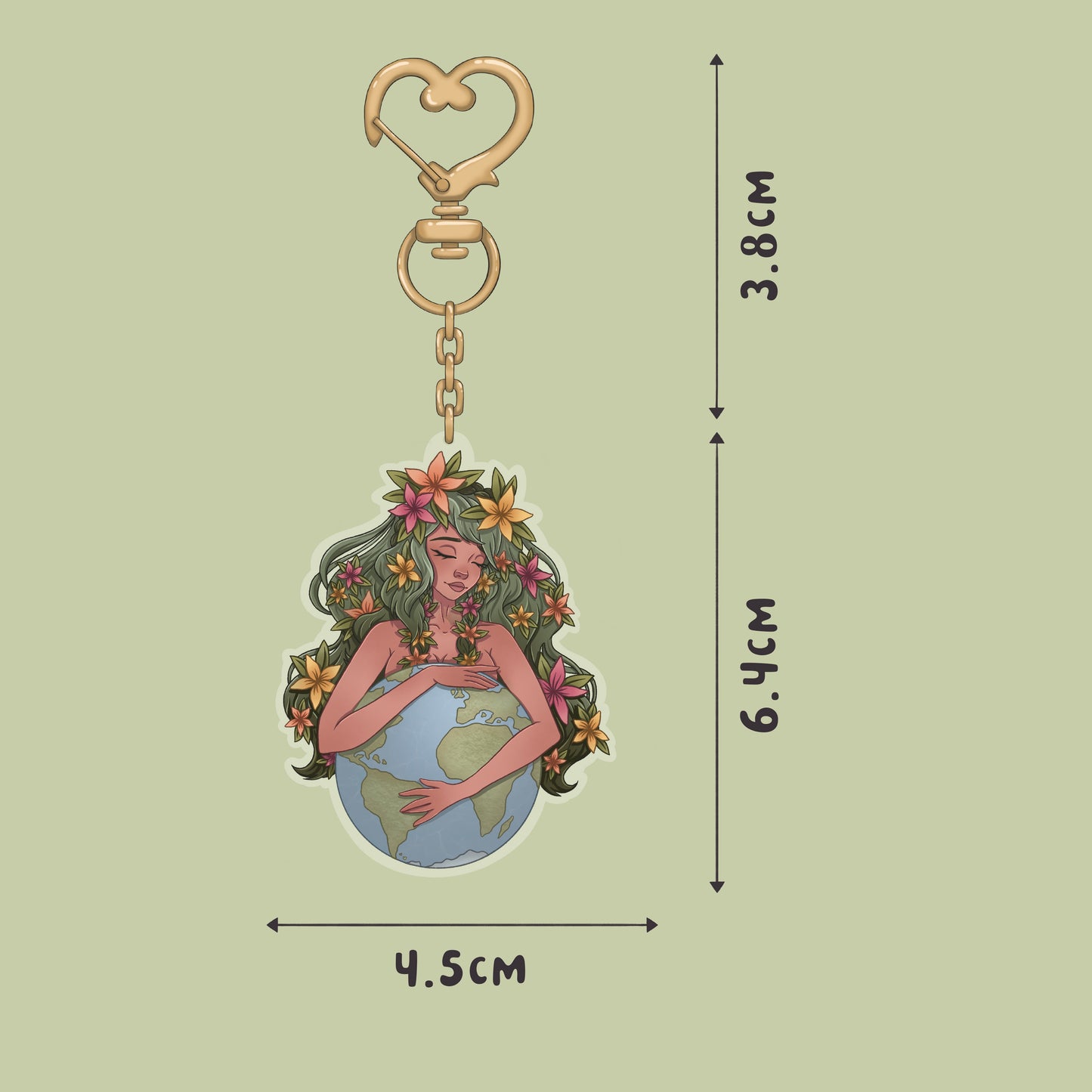 Gaia in Bloom - Keyring