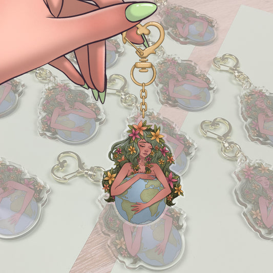 Gaia in Bloom - Keyring