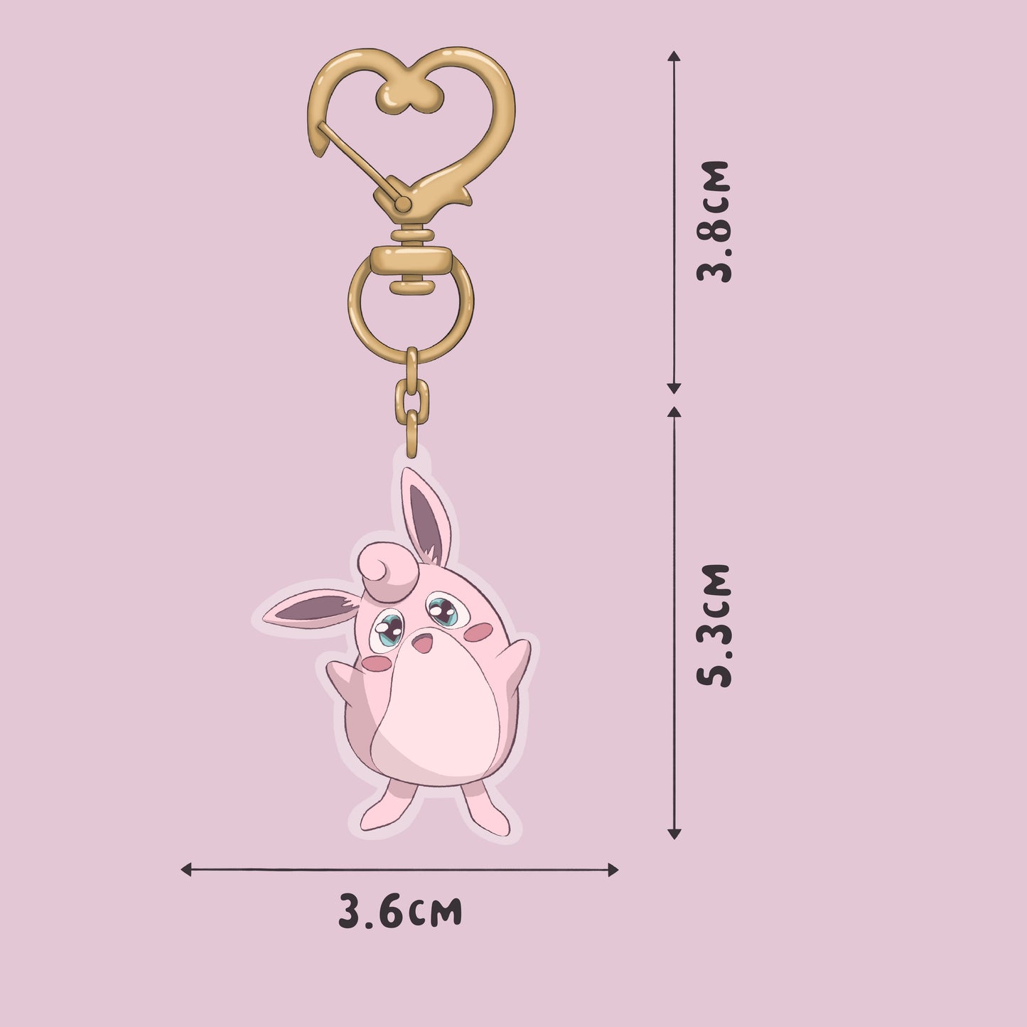 Wigglytuff - Pokemon Trainer - Keyring