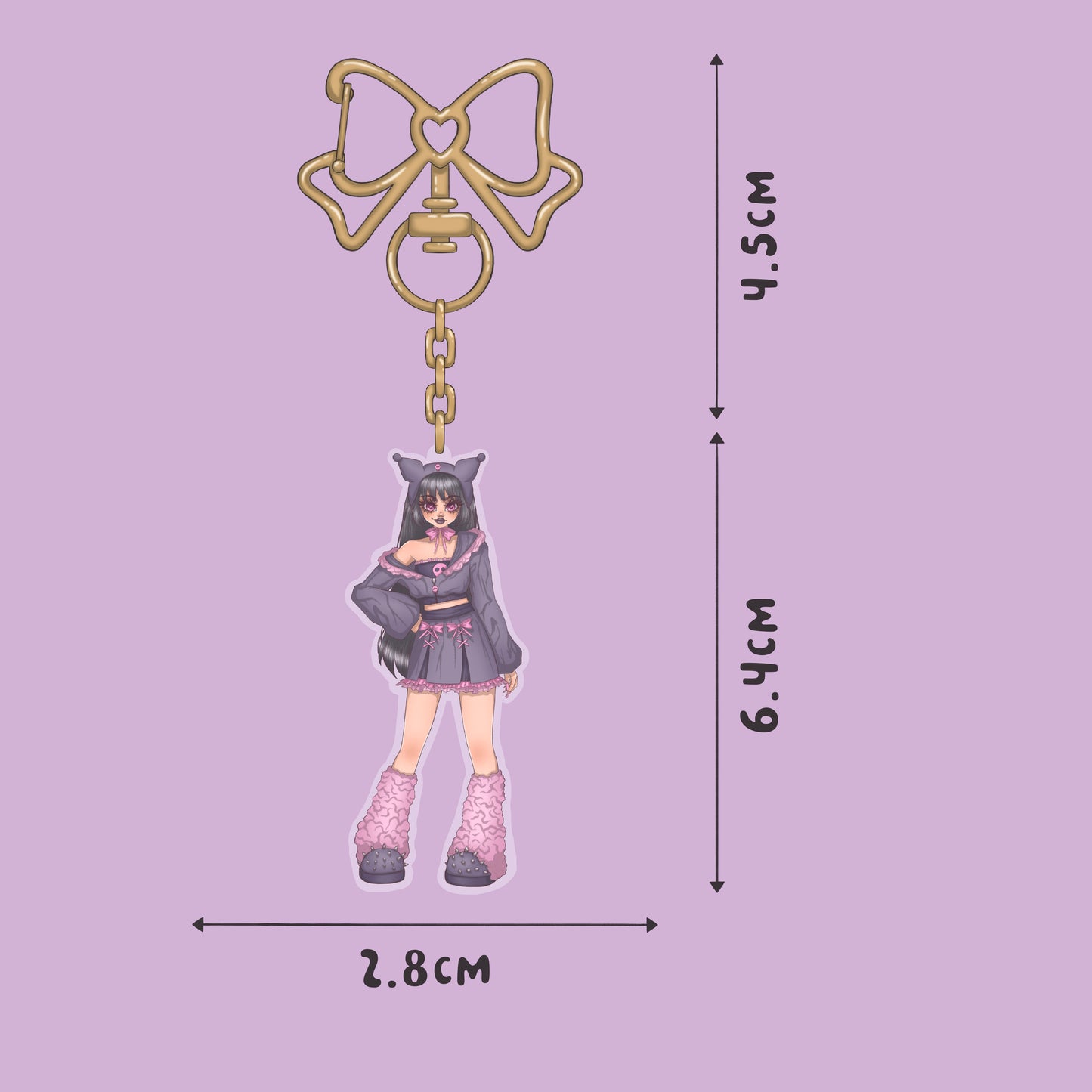 Kuromi - Sanrio Girls - Keyring