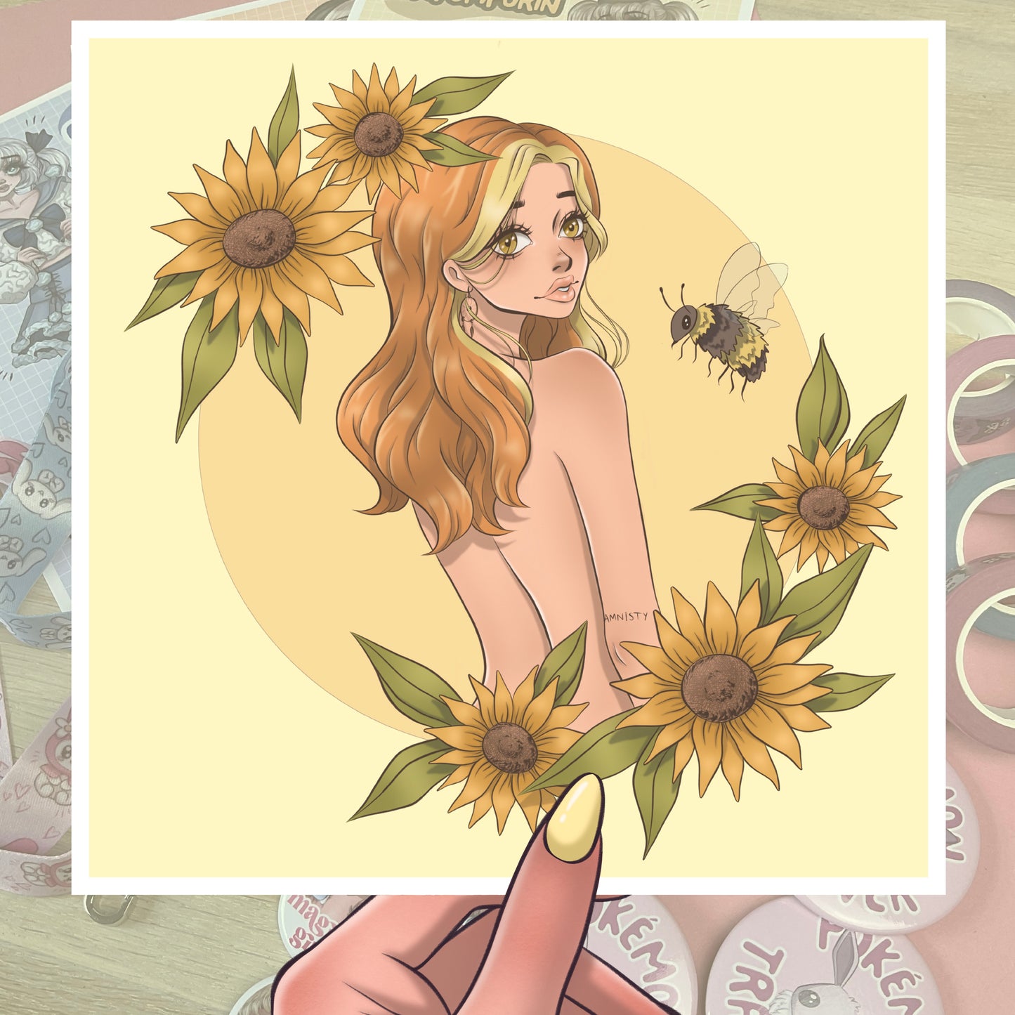 Summer & Sunflowers - Square Print