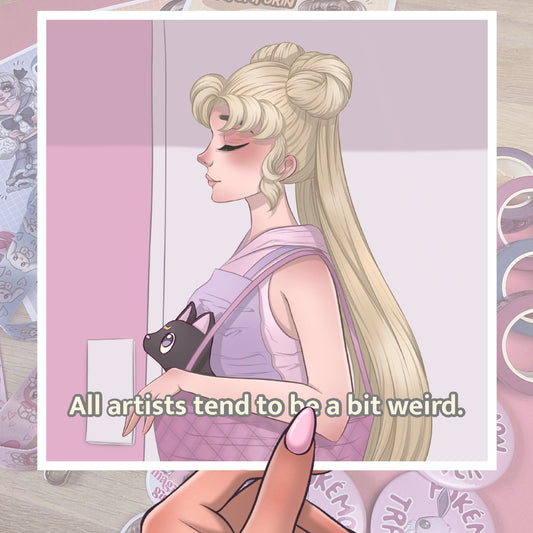 "All artists tend to be a bit weird" - Sailor Moon - Square Print