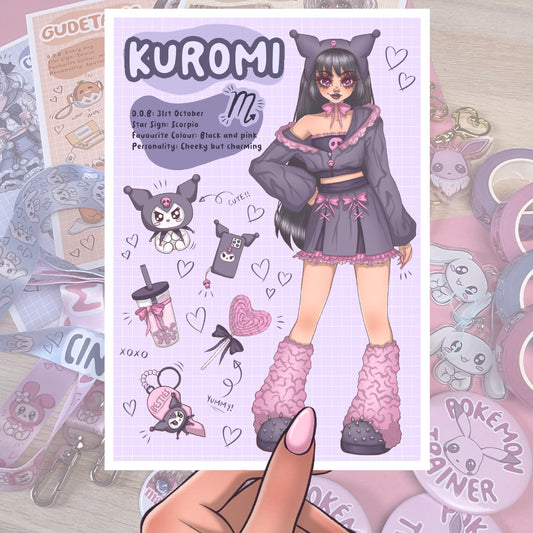 Kuromi - Sanrio Girls - A5 Print