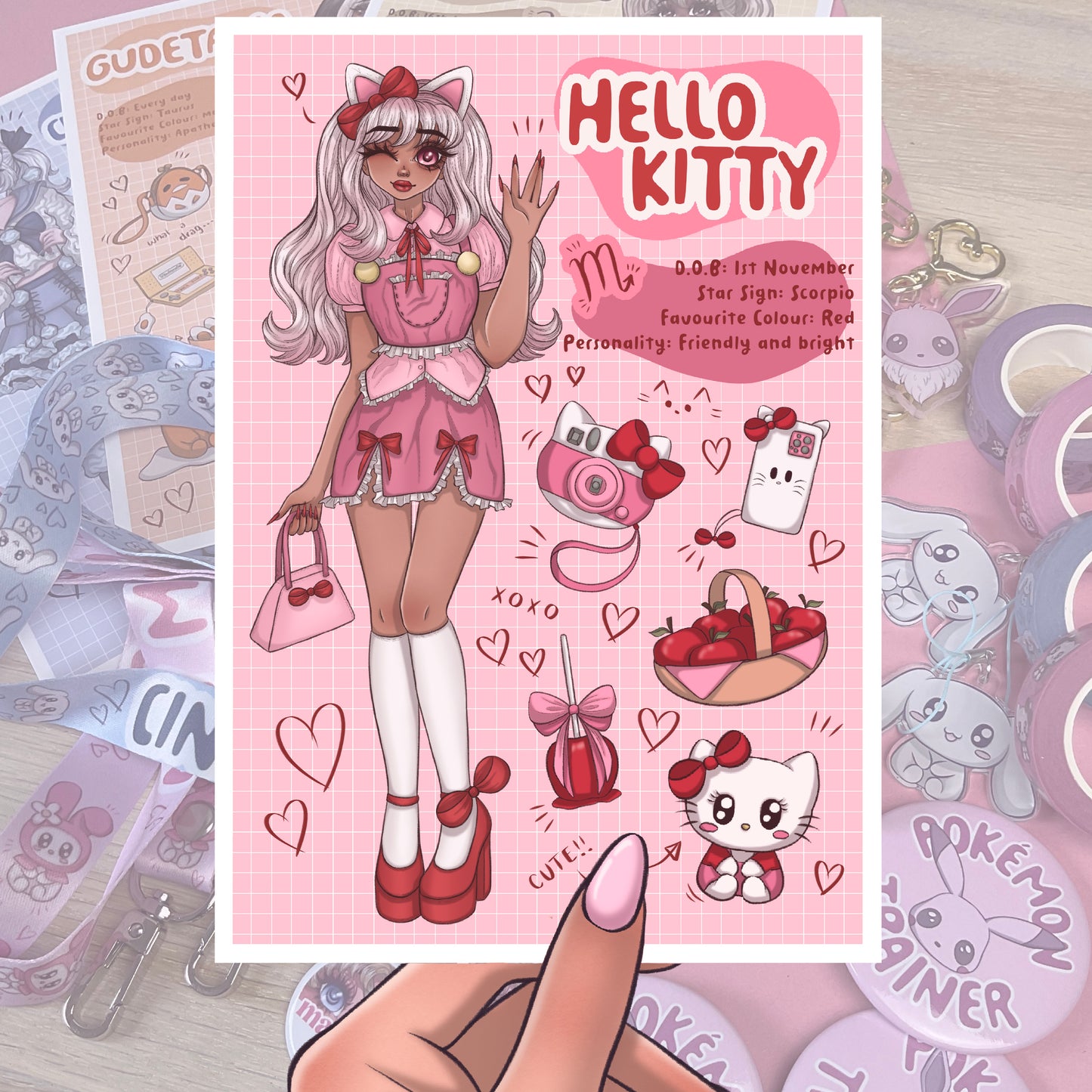 Hello Kitty - Sanrio Girls - A5 Print