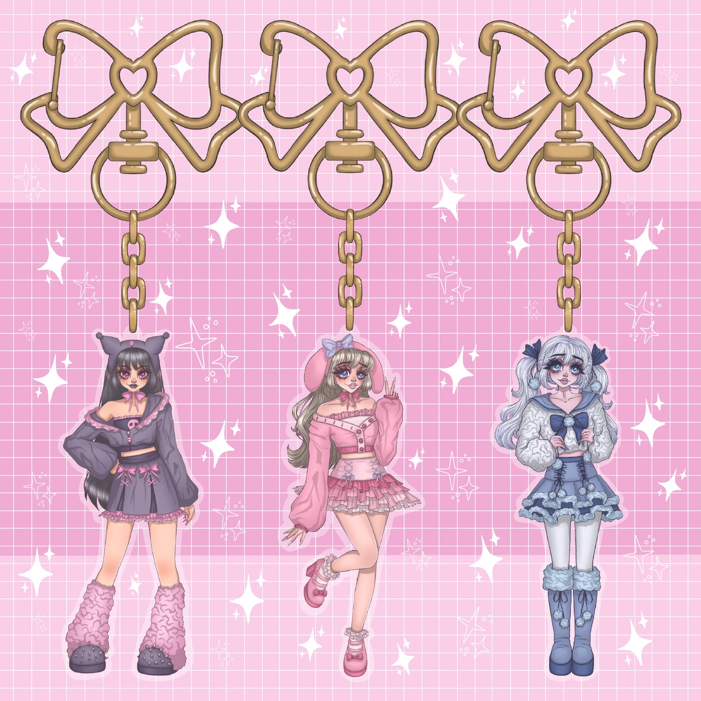 Kuromi - Sanrio Girls - Keyring