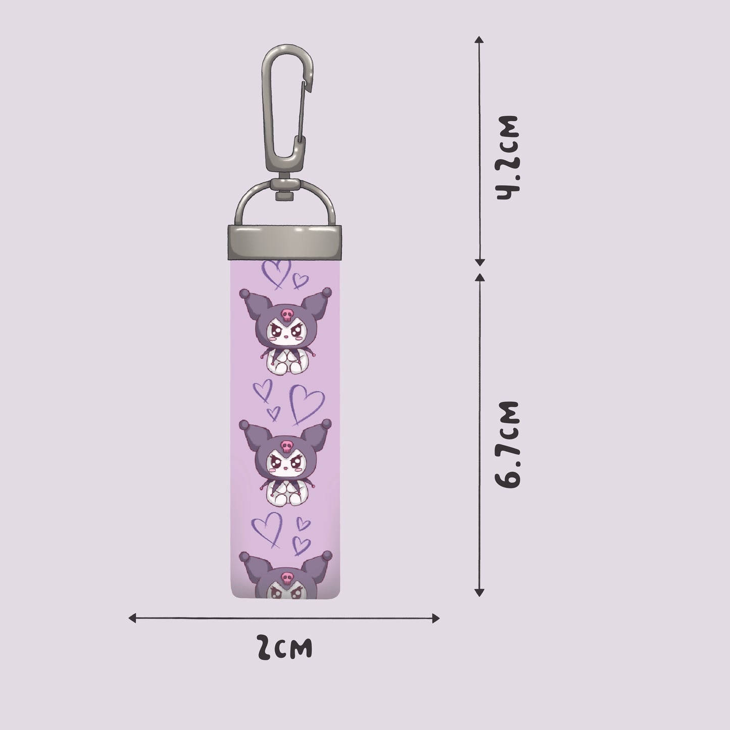 Kuromi Mini Lanyard - Sanrio Girls - Keyring