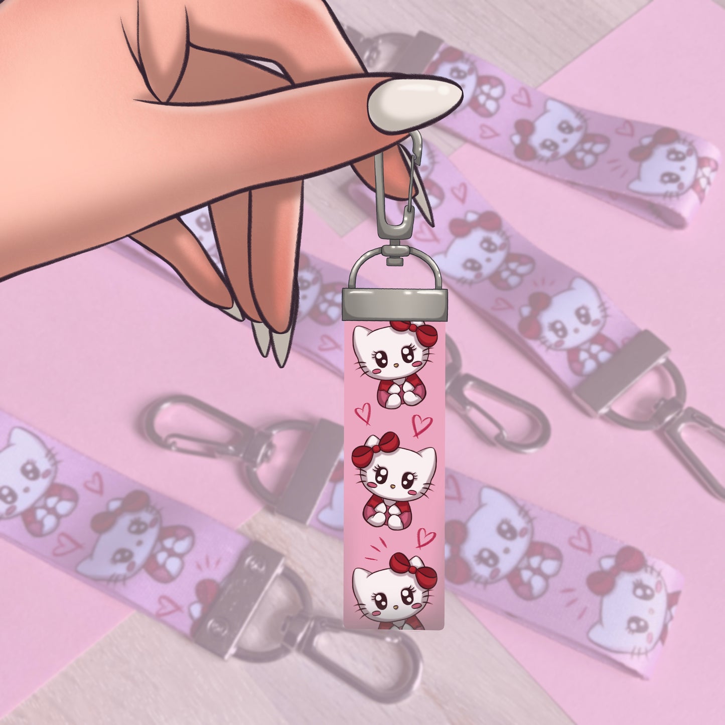 Hello Kitty Mini Lanyard - Sanrio Girls - Keyring